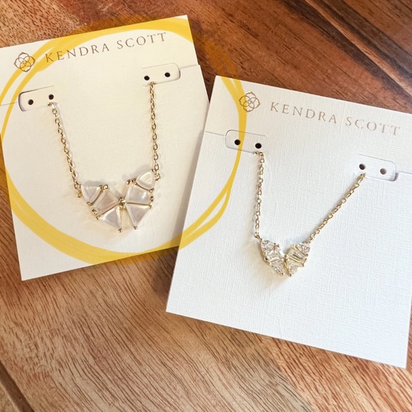 BNIB Authentic/Signed Kendra Scott Blair Butterfly Ivory MOP Necklace-Reversible - Picture 7 of 7